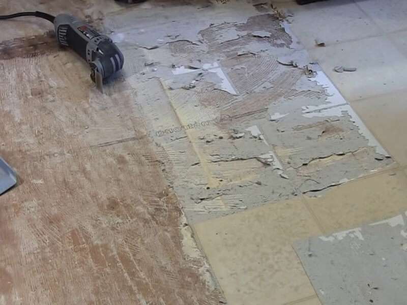 Szlifowanie pozostałości wykładziny i kleju za pomocą narzędzi z diamentu polikrystalicznego